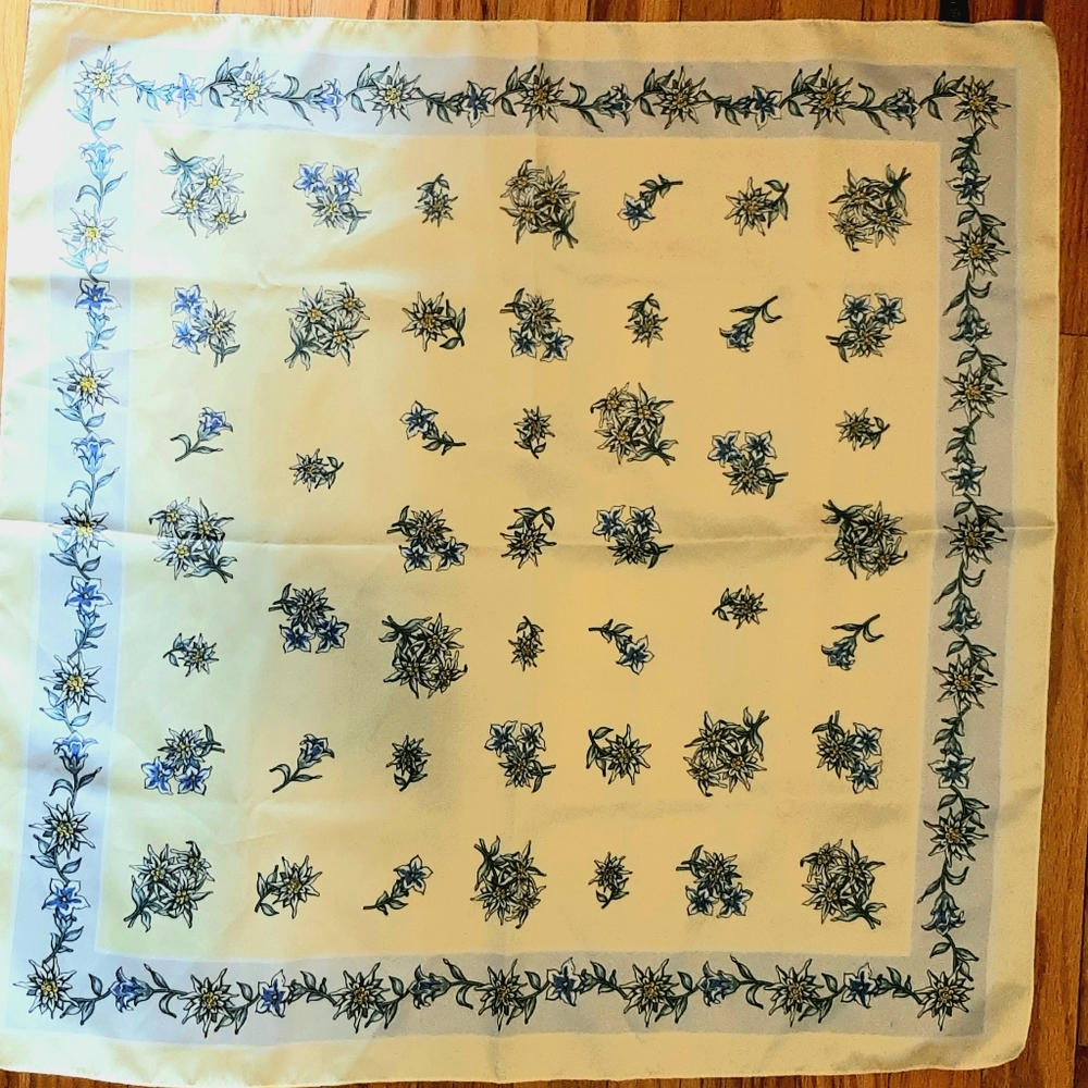 Yellow Floral Print Scarf